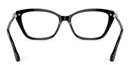 Swarovski Crystal-Embellished Wide Cat-Eye Eyeglasses in Black – Product Photo 4