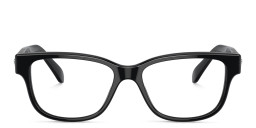 Swarovski Crystal-Studded Square Eyeglasses in Black – Product Photo 1