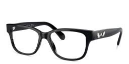 Swarovski Crystal-Studded Square Eyeglasses in Black – Product Photo 2