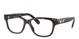 Swarovski Rhinestone Square Eyeglasses in Havana – Product Photo 2