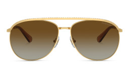 Swarovski Crystal Aviator Sunglasses in Polished Gold – Product Photo 1