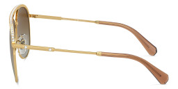 Swarovski Crystal Aviator Sunglasses in Polished Gold – Product Photo 3