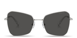 Swarovski Crystal Cat-Eye Sunglasses in Silver/Dark Grey – Product Photo 2