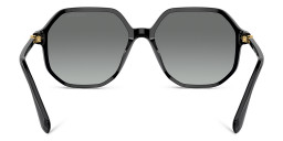 Swarovski Crystal-Embellished Irregular Sunglasses in Black – Product Photo 4