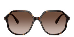 نظارات شمسية غير منتظمة كبيرة مزيّنة بأحجار الراين من سواروفسكي بلون مموه - صورة المنتج 1