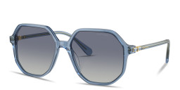 Swarovski Rhinestone-Embellished Oversized Irregular Sunglasses in Blue – Product Photo 2