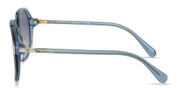 Swarovski Rhinestone-Embellished Oversized Irregular Sunglasses in Blue – Product Photo 3