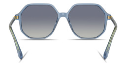 Swarovski Rhinestone-Embellished Oversized Irregular Sunglasses in Blue – Product Photo 4