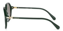 Swarovski Rhinestone-Embellished Oversized Irregular Sunglasses in Green – Product Photo 3