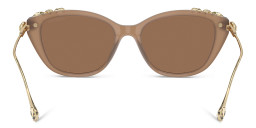 نظارات شمسية طراز كات آي مرصّعة بالكريستال من سواروفسكي بلون بيج - صورة المنتج 4