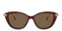 Swarovski Crystal-Embellished Cat-Eye Sunglasses in Burgundy – Product Photo 1