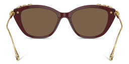 Swarovski Crystal-Embellished Cat-Eye Sunglasses in Burgundy – Product Photo 4