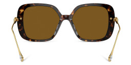 Swarovski Crystal-Embellished Oversized Square Sunglasses in Havana – Product Photo 4