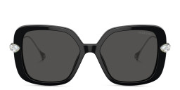 Swarovski Crystal-Embellished Oversized Square Sunglasses in Black – Product Photo 1