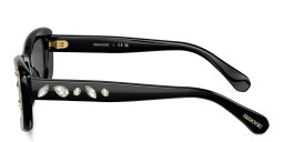 Swarovski Rhinestone Rectangle Sunglasses in Black – Product Photo 3
