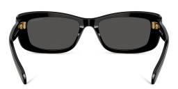 Shop Swarovski Rhinestone Rectangle Sunglasses in Black online.