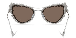Shop Swarovski Crystal-Accented Irregular Sunglasses in Silver online.