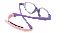 Shop Mira Flex Kids Round Eyeglasses in Translucent Lilac online.