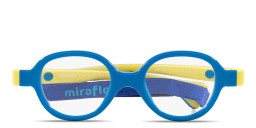 Mira Flex Kids Round Eyeglasses in Light Blue – Product Photo 1