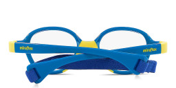 Mira Flex Kids Round Eyeglasses in Light Blue – Product Photo 4