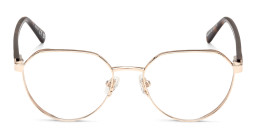 Shop Guess Logo Irregular Eyeglasses in Gold online.