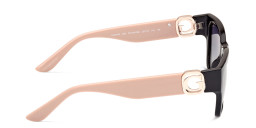 تسوق نظارات شمسية مستطيلة بشعار G جيس بلون أسود أونلاين.