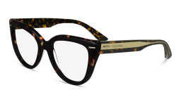 Calvin Klein Logo Cat-Eye Eyeglasses in Tortoise – Product Photo 2