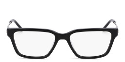 Shop DKNY Logo Rectangle Eyeglasses in Black online.