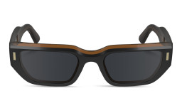 Calvin Klein Logo Unisex Rectangle Sunglasses in Black/Solid Grey – Product Photo 1
