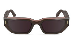 Calvin Klein Logo Unisex Rectangle Sunglasses in Brown – Product Photo 1