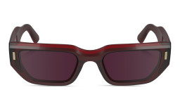 Calvin Klein Logo Unisex Rectangle Sunglasses in Red/Solid Wine – Product Photo 3