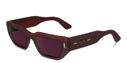 Calvin Klein Logo Unisex Rectangle Sunglasses in Red – Product Photo 2