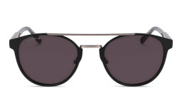 Shop Lacoste Logo Round Sunglasses in Black online.