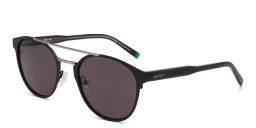 Shop Lacoste Logo Round Sunglasses in Black online.