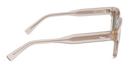 Shop Lacoste Logo Unisex Round Sunglasses in Beige online.