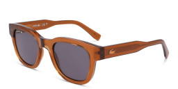 Lacoste Logo Unisex Round Sunglasses in Brown – Product Photo 2