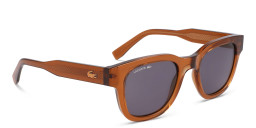 Lacoste Logo Unisex Round Sunglasses in Brown – Product Photo 4