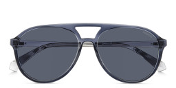 Polaroid Logo Unisex Aviator Sunglasses in Grey – Product Photo 3