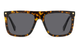 Shop Polaroid Logo Square Sunglasses in Havana online.