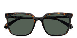 Polaroid Logo Square Sunglasses in Havana – Product Photo 3