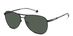 Polaroid Logo Aviator Sunglasses in Black – Product Photo 2