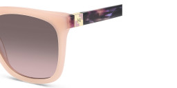 Shop Carolina Herrera Logo Square Sunglasses in Pink online.