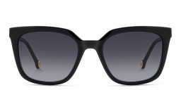 Shop Carolina Herrera Logo Square Sunglasses in Black/Dark Grey online.