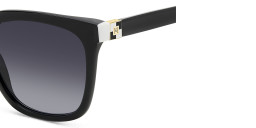Shop Carolina Herrera Logo Rectangle Sunglasses in Black online.