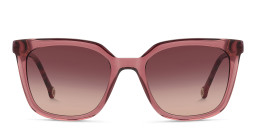 Shop Carolina Herrera Logo Square Sunglasses in Pink online.