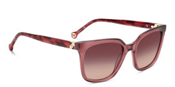 Shop Carolina Herrera Logo Square Sunglasses in Pink online.