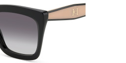 Shop Carolina Herrera Logo Rectangle Sunglasses in Black online.