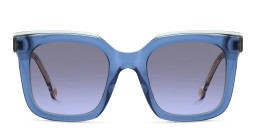Carolina Herrera Logo Square Sunglasses in Blue/Grey – Product Photo 4