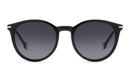 Carolina Herrera Logo Round Sunglasses in Black – Product Photo 1