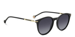 Carolina Herrera Logo Round Sunglasses in Black – Product Photo 4